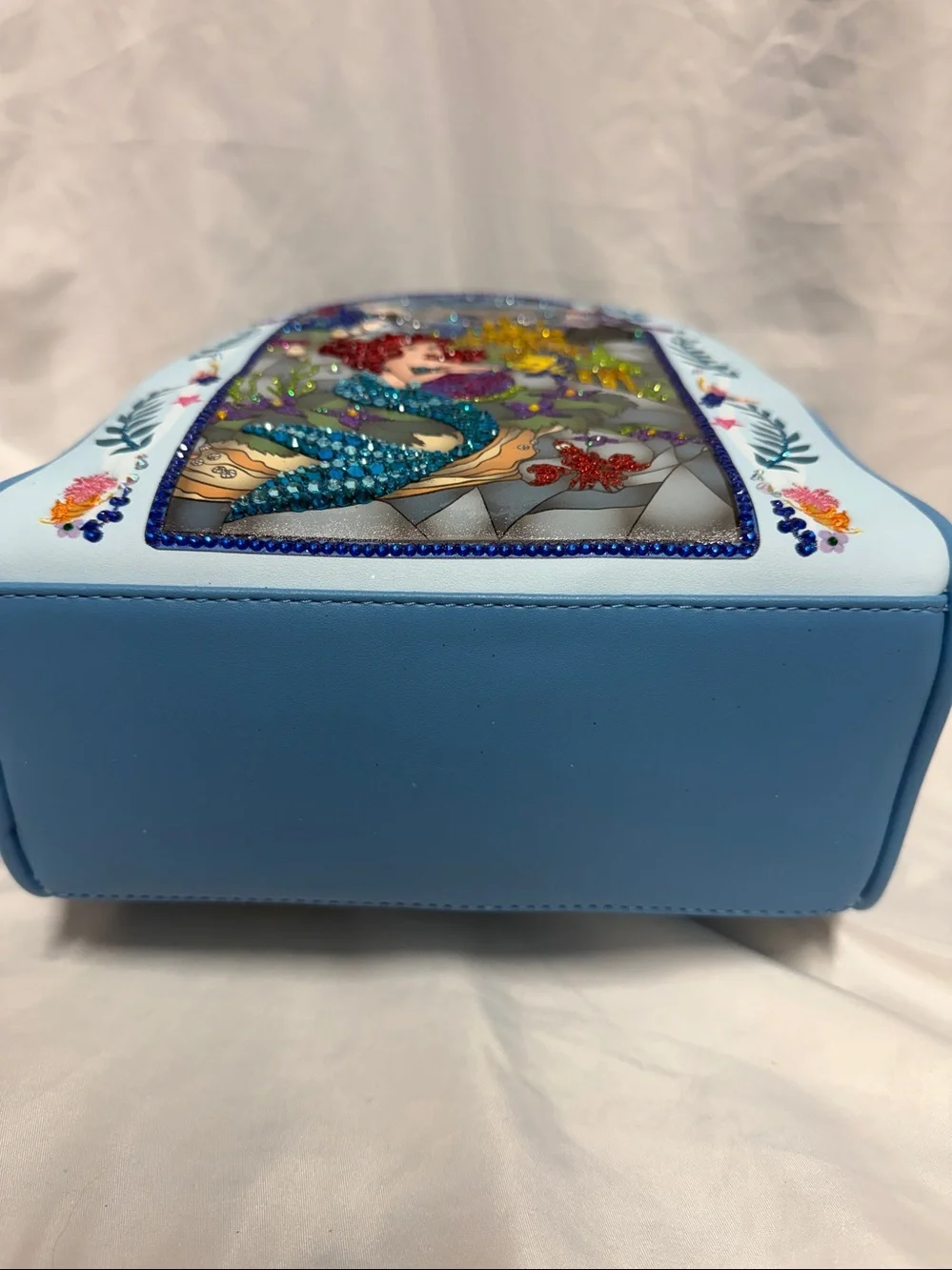 Loungefly Little Mermaid Stained Glass Window Blinged Backpack